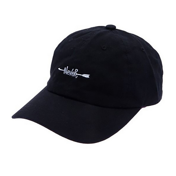 Boutique Accessories - ‘Never' Embroidered Cotton Cap
